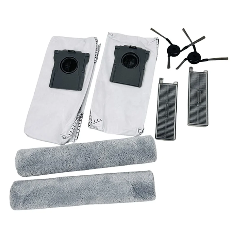 

B82B-для Mova Z5/Z5 Pro/Z50 Ultra Vacuum, набор запасных частей из 8 шт., боковая щетка, фильтр, мешок для пыли, гусеничная ткань для швабры