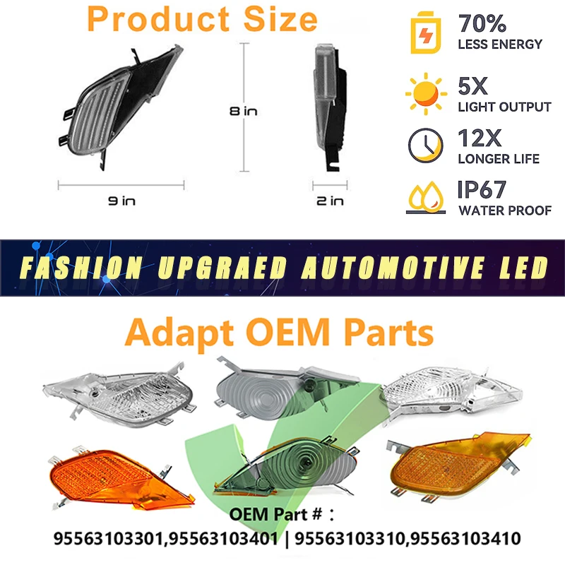Серебристые и дымчатые линзы для Porsche Cayenne 2003-2006 1 пара последовательная фотолампа