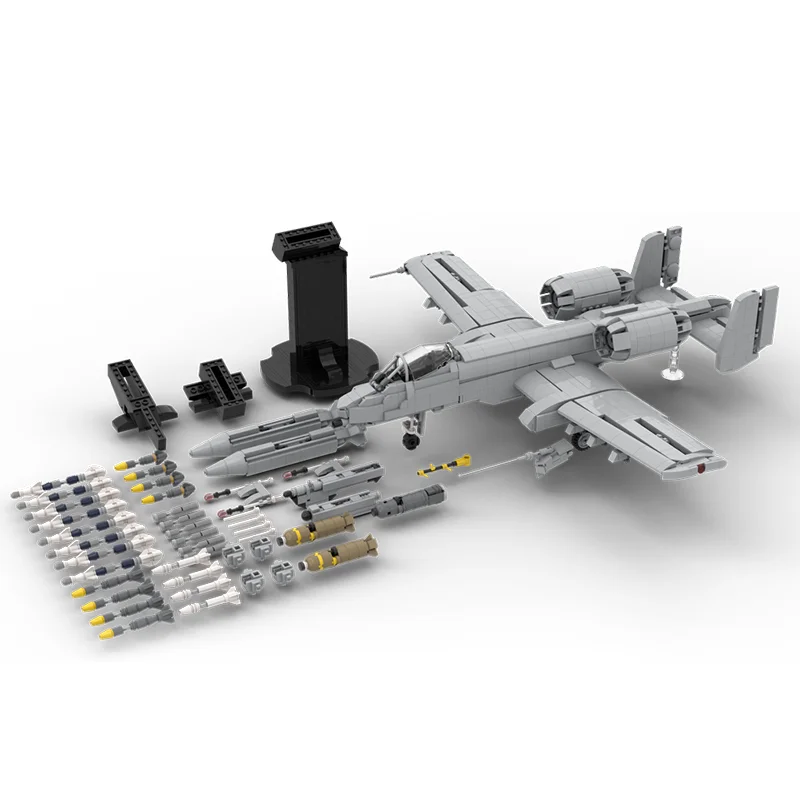 2468 деталей MOC Модель A-10 Warthog, строительные блоки, рождественские подарки, игрушка, архитектура, день рождения, 3D-конструктор, творческая идея (art.: 3920dcd2ea62b) - 3920dcd2ea62b