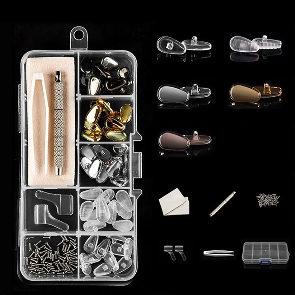 Универсальный силиконовый комплект для ремонта очков сменные прочные носоупоры