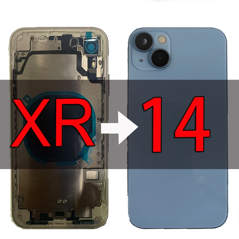 Urock оригинальный предварительно установленный плоский Diy для iPhone XR like 14 корпус, для XR конвертирует в 14 задний корпус Замена с микрофоном