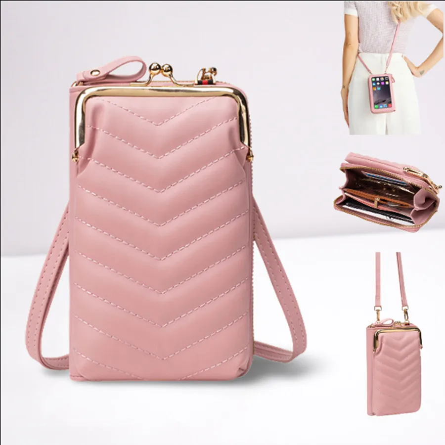Women Clip Soft Leather Wallets Touch Screen Cell Phone Purse Crossbody Shoulder Strap Handbag for Female Cheap Women's Bags cc 1 Women Clip Soft Leather Wallets Touch Screen Cell Phone Purse Crossbody Shoulder Strap Handbag for Female Cheap Women's Bags cc 1