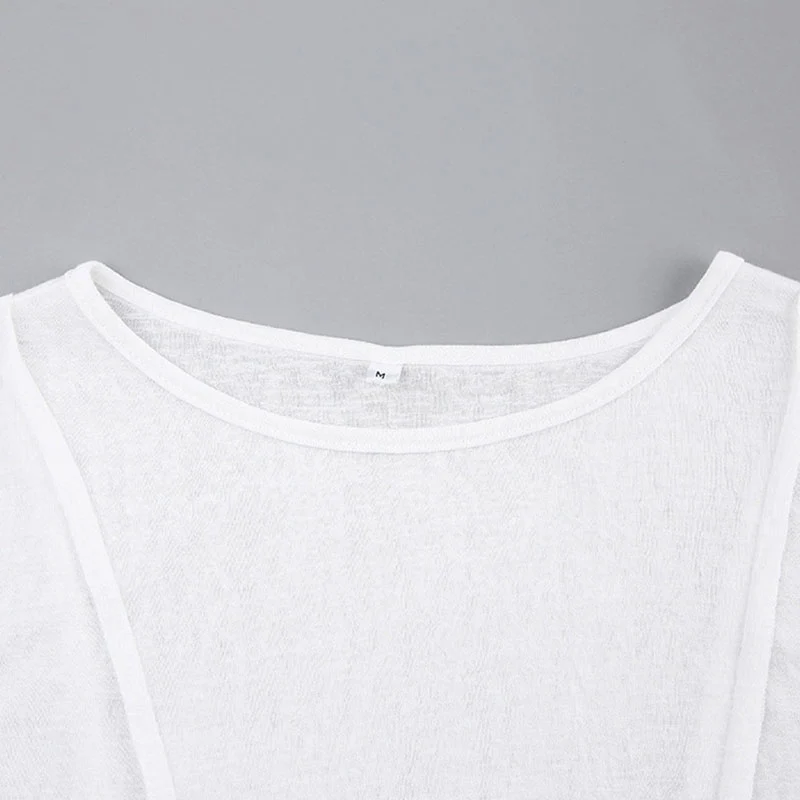 Женская белая футболка с круглым вырезом и длинным рукавом элегантная желтая