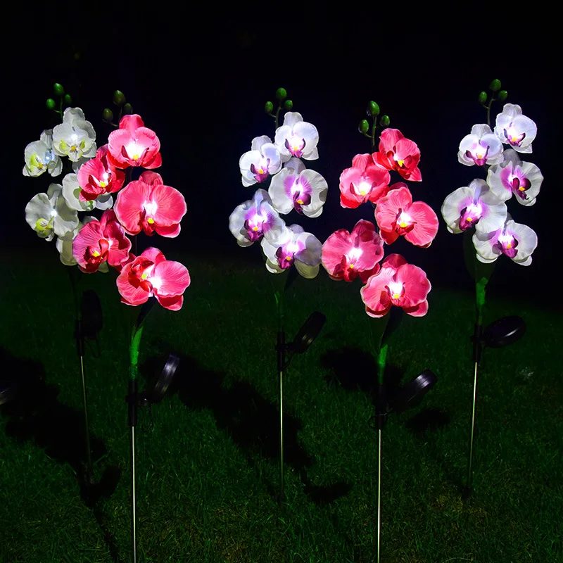 

Solar Outdoor Garden Light Landscape Decoration Garden Light Simulation Luminous Phalaenopsis Lamp