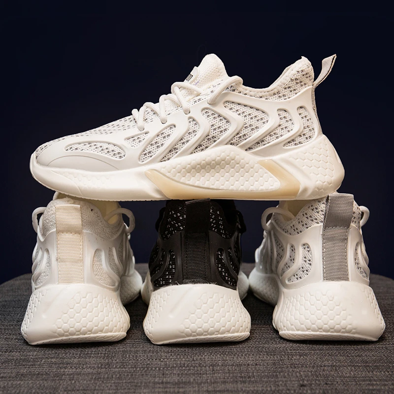 Fujeak Womens Casual Shoes Outdoor Non-slip Comfortable Running Shoes Breathable Mesh Shoes Plus Size Footwear Female Sneakers