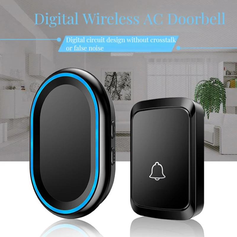 Smart Home Wireless Doorbells For Residence Long Distance Waterproof Outdoor Apartment Bell Electronic Doorman Security For Home