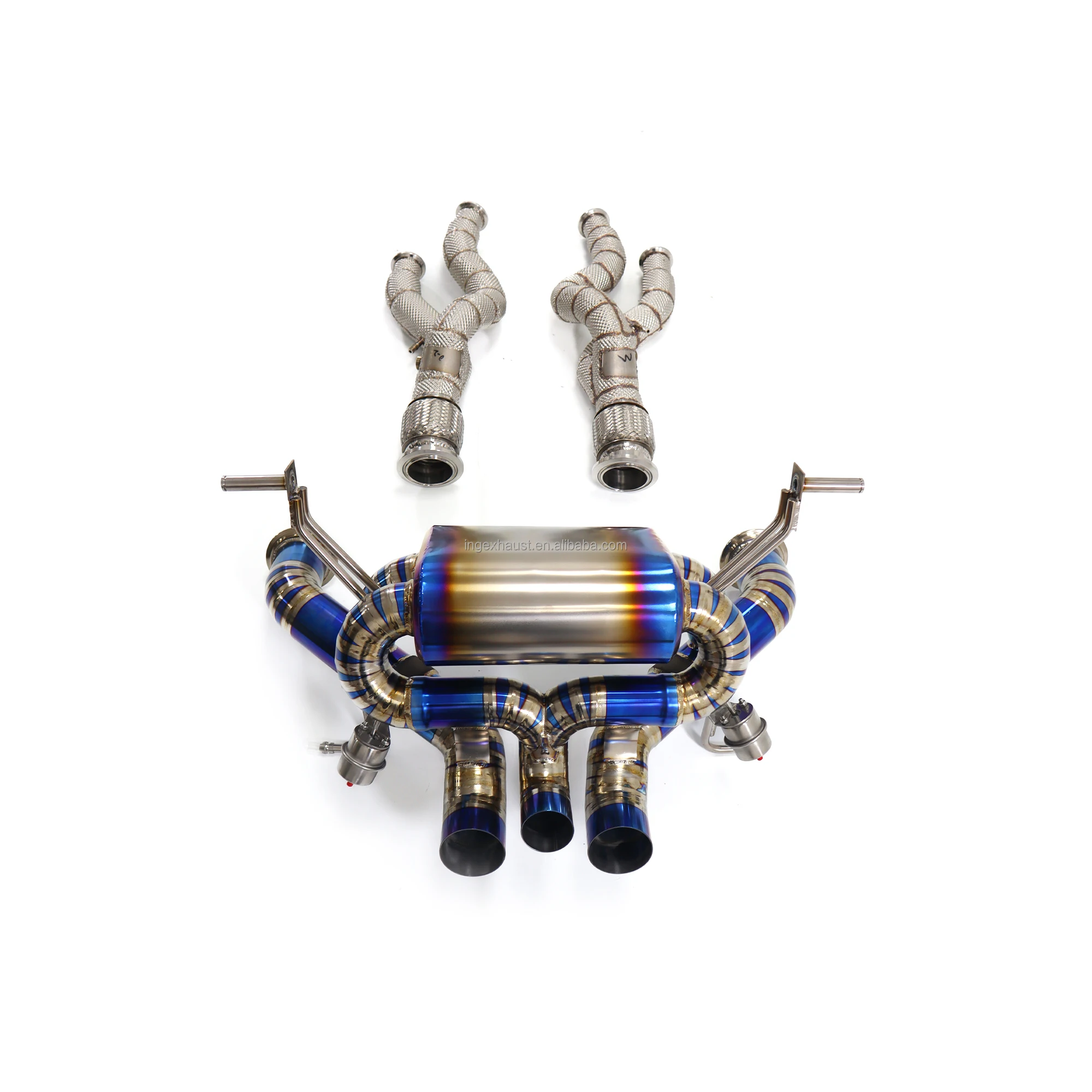 ING для Lamborghini Aventador LP740 2016 6 2 л даунпайп выхлопного коллектора из титанового сплава