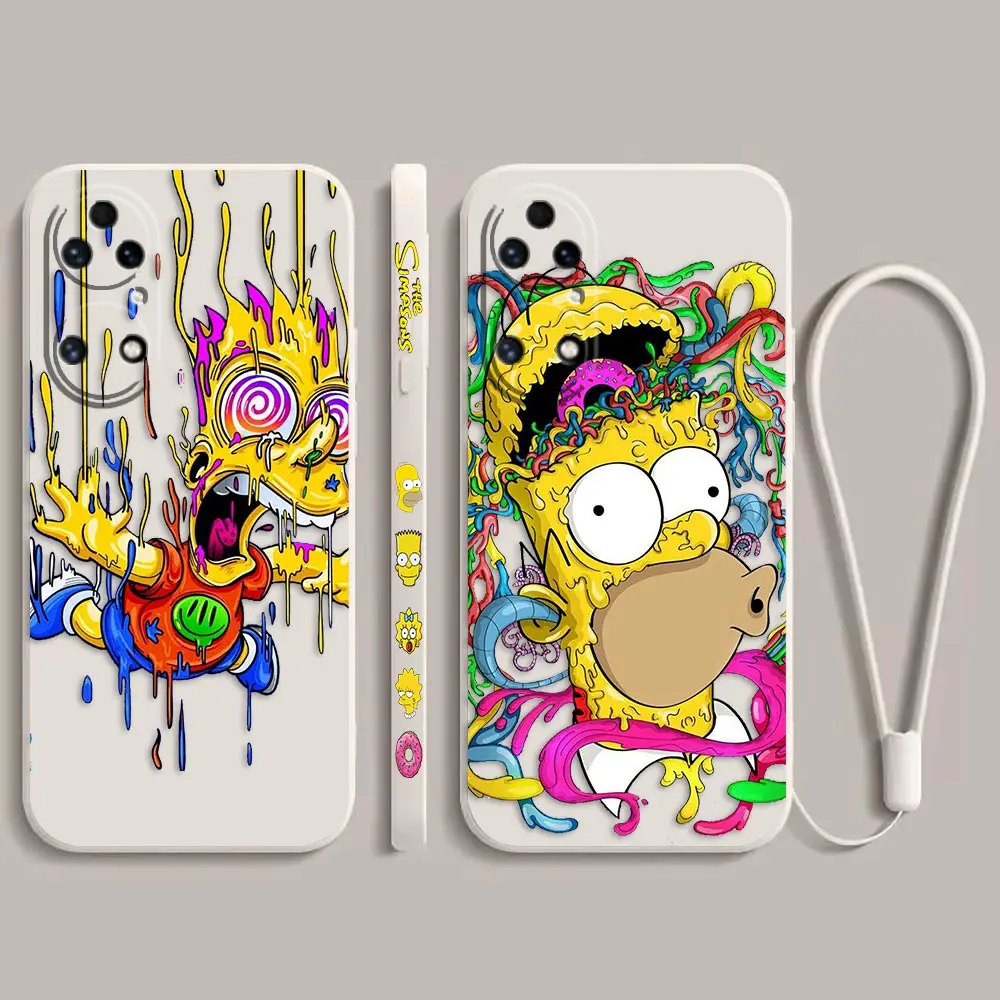 

Cartoon T-The S-Simpsons Case For Huawei P50 P50E P40 P30 P20 P10 Mate 40 40E 30 20 20X 10 Pro Plus Lite 4G 5G Liquid Cover Capa