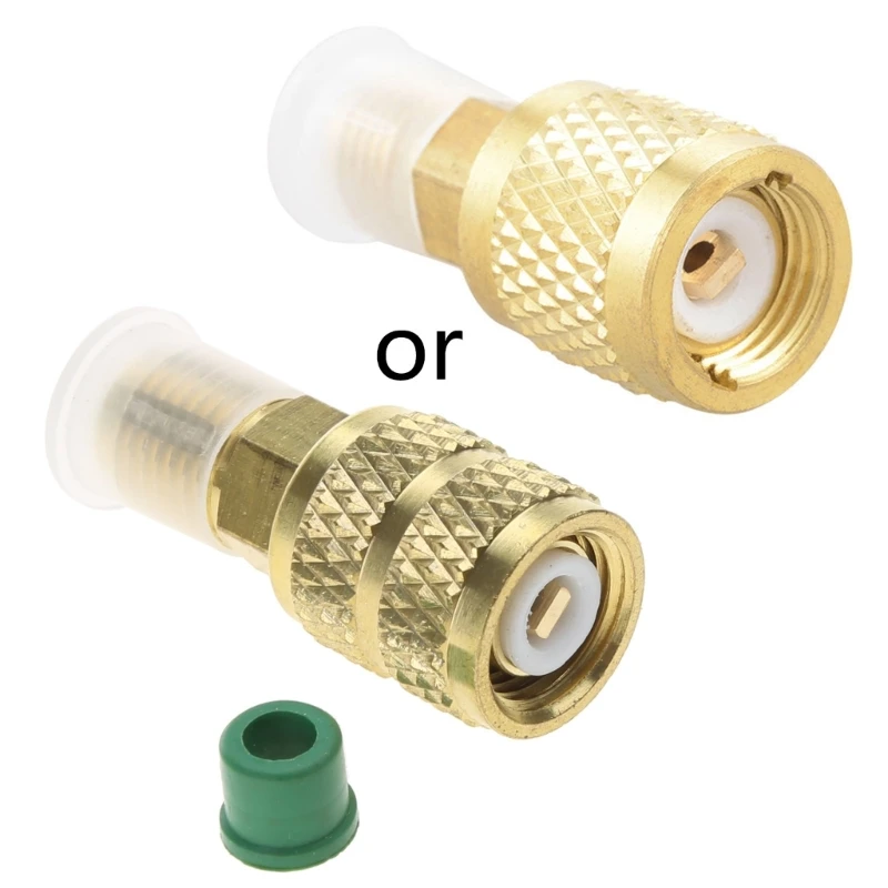 

New R410a Brass Adapter Joints 1/4" Male To 5/16" Female Charging Hose To Pump
