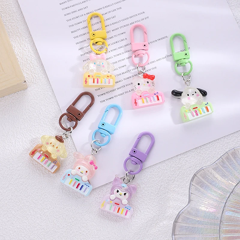 Милое пианино Sanrio Kuromi My Melody Cinnamoroll похвалка KT pompurin фотобрелок Подвеска сумка