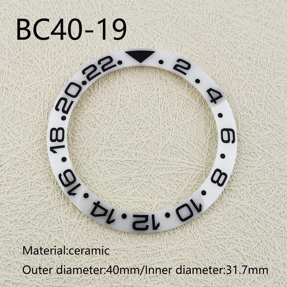 40mm Ceramic Bezel Fit GMT/SUB/Seamaster Watch Inserts Suitable for Men's Watch Watch Accessories Inner Diameter 31.7mm Adhesive