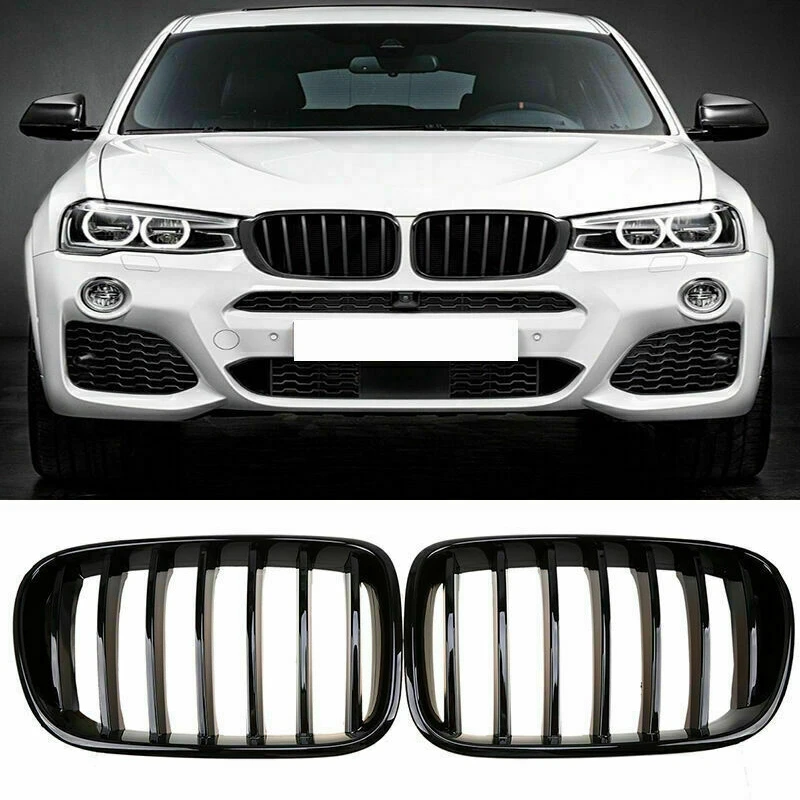 

Передняя решетка для радиатора автомобиля, одиночная решетка для BMW F25 X3 2010-2014, глянцевый черный 51712297589