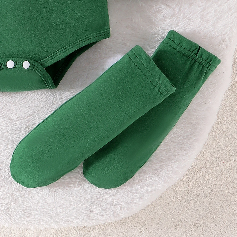 Рождественский комбинезон для новорожденных от 0 до 18 месяцев топ с длинными