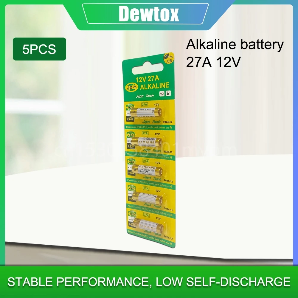 Щелочная батарея MN27 MS27 GP27A A27 12В 27A A27 5 шт., для открывателя гаражных дверей, A27 L828 V27GA ALK27A A27BP K27A VR27 R27A 27A