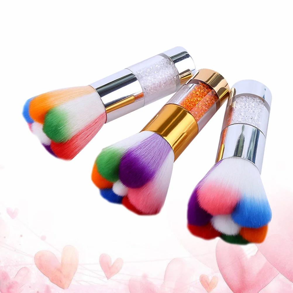 

3pcs Colorful Nail Brush Foundation Makeup Remover Tool Brush