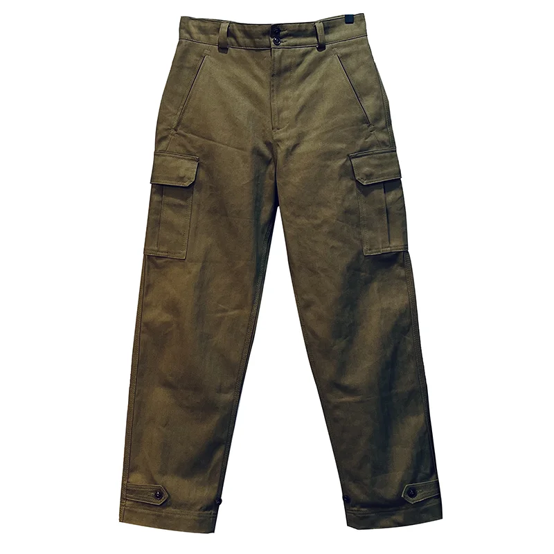 Men's Straight Pants High Waist Military Style M47 Vintage Workwear