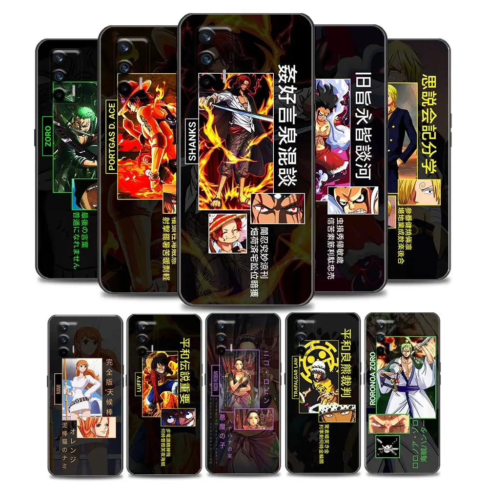 

Japanese Anime Luffy Zoro Phone Case for Realme Q2 C20 C21 V15 5G 8 C25 GT Neo V13 5G X7 Pro C21Y Soft Silicone