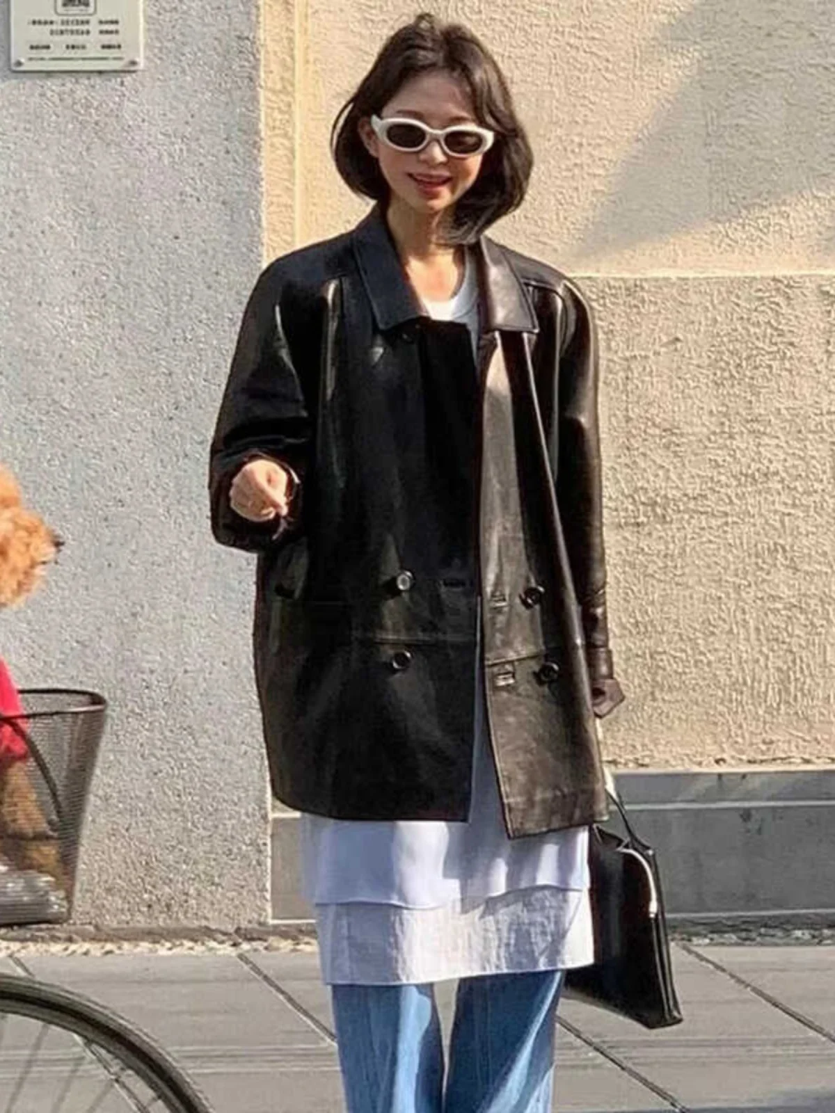 В наличии! Осень 24 Южная Корея Тондэмун модное ретро-модное простое дизайнерское