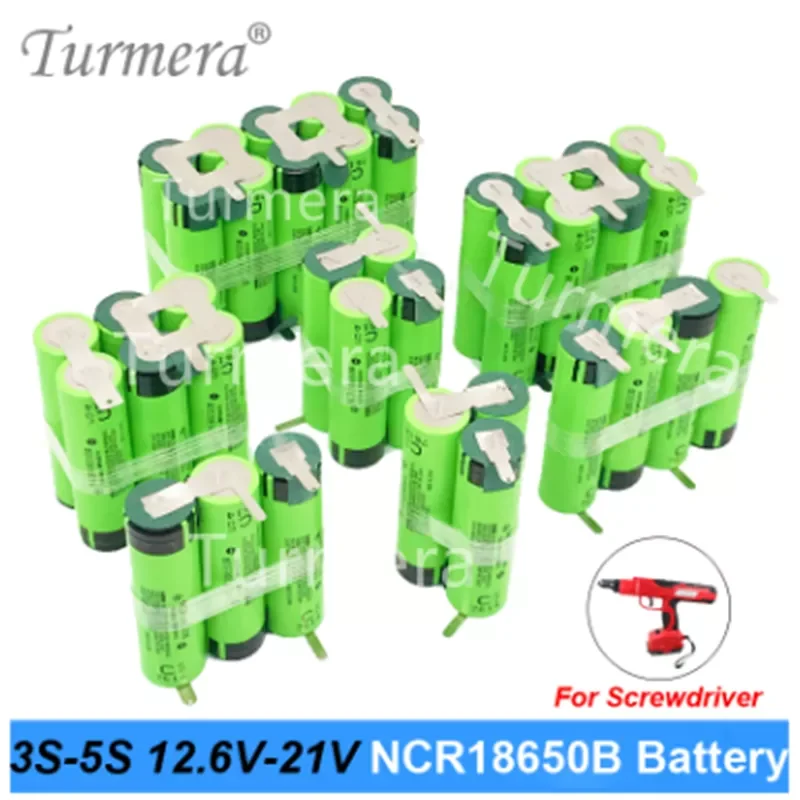 

NEW 3s 4s 5s 18650 Battery 3400mAh 6800mAh ncr18650b 12.6v 16.8v 21v Battery for screwdriver shurik shura battery Soldering Turm
