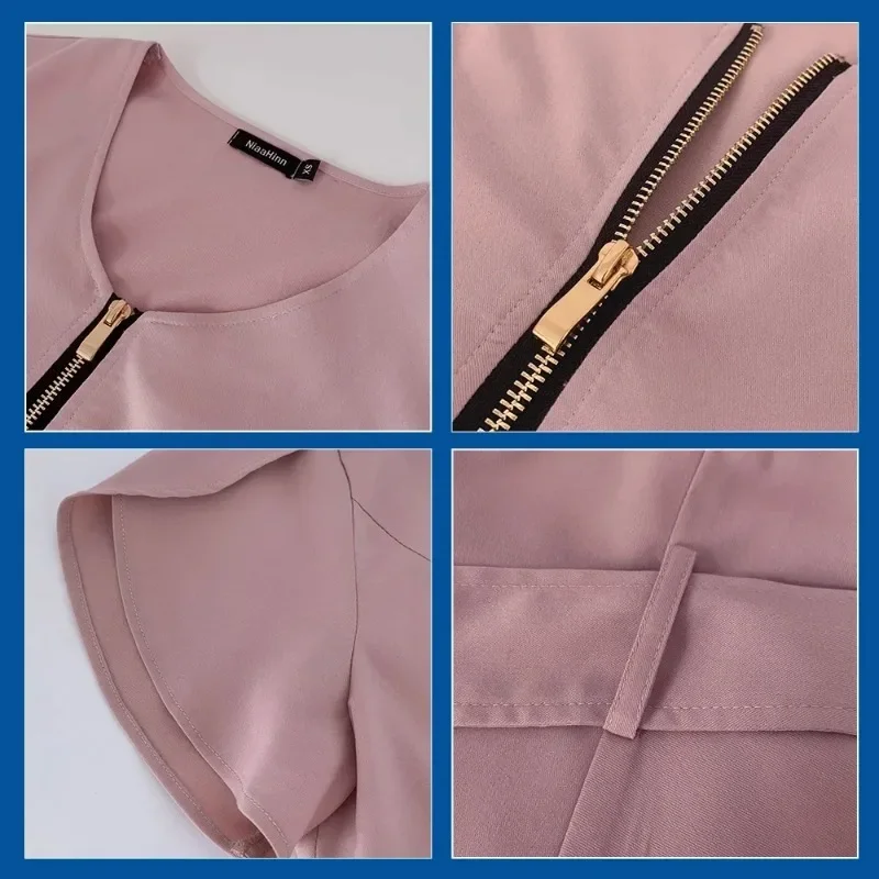 Женская медицинская одежда с коротким рукавом однотонный топ V-образным вырезом