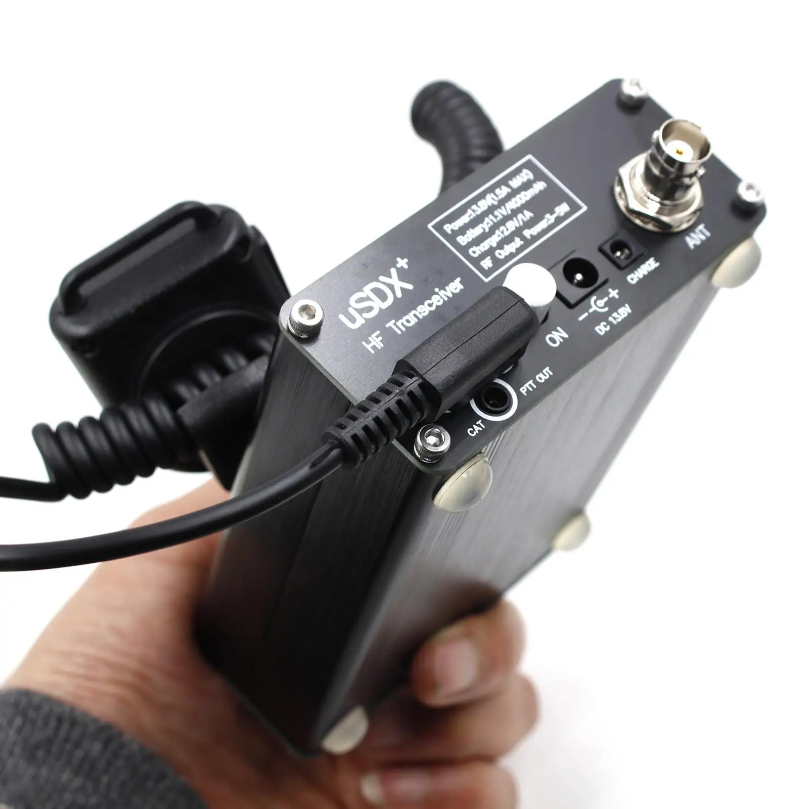 

1 Set Transceiver Full Band 8 Band Radio Durable Handheld FM AM Ssb Qrp HF Recorder Portable Shortwave CW Usdx+Plus V2