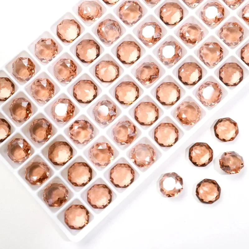 Осень/зима дизайн ногтей с бриллиантами Maillard Coco коричневый квадратный