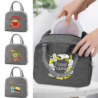 insulated lunch carry bag canvas handbag women children school trip lunch picnic dinner drinks cooler thermal food portable bags