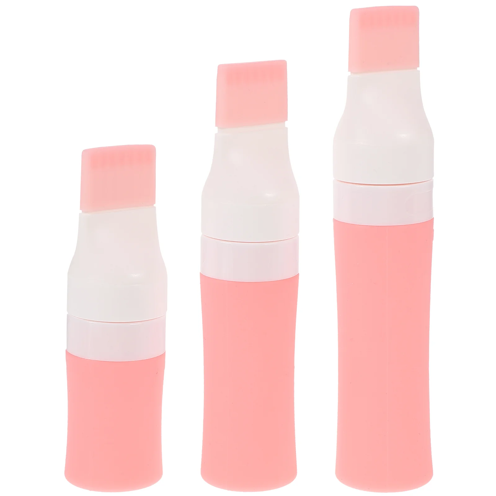 

3 Pcs Small Travel Bottles Lotion Containers Toiletries Shampoo Plastic Toiletry