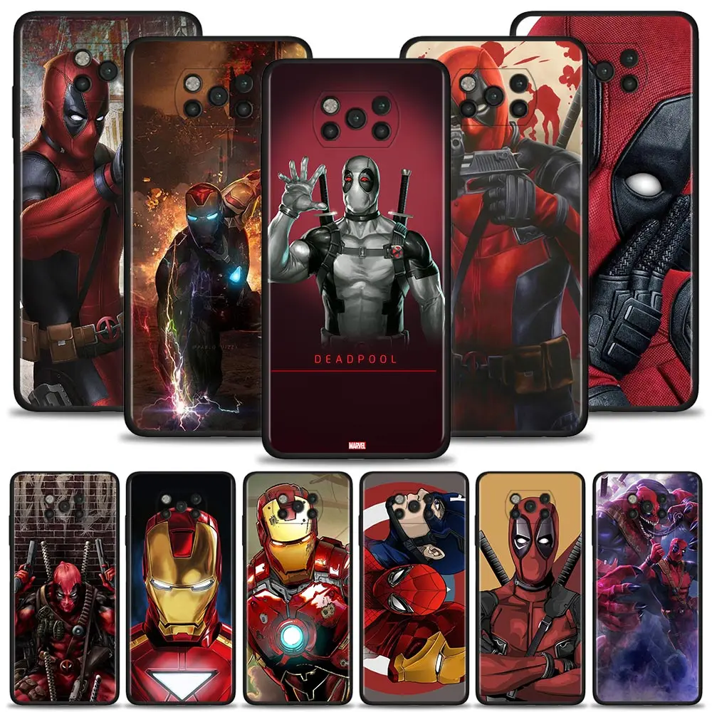 

Case For Xiaomi POCO X3 GT X4 NFC M3 M4 Pro Pocophone F1 for mi 12 11T 10T Pro 11 Lite 9T Note 10 Coque Deadpool Iron Man Marvel