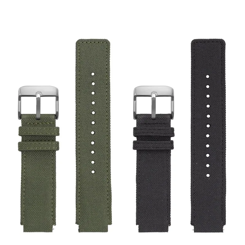 Нейлоновый ремешок для часов Casio MWA-100H MWD-100H GST-B300 парусиновый 20 мм черный армейский