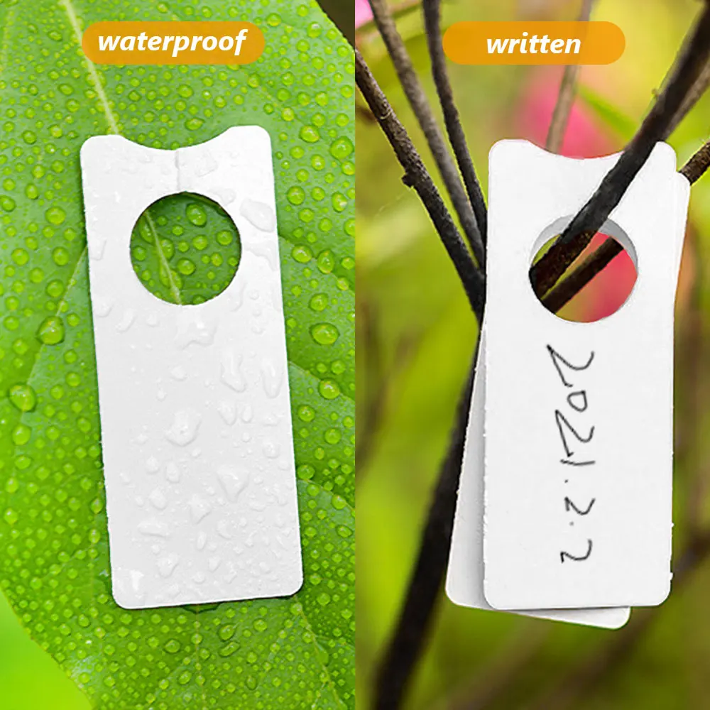 

100pcs Garden Plant Hanging Label Tag Waterproof Plastic Seed Name Card Marker Sign Board Multifunction Plant Flower Seeding Tag