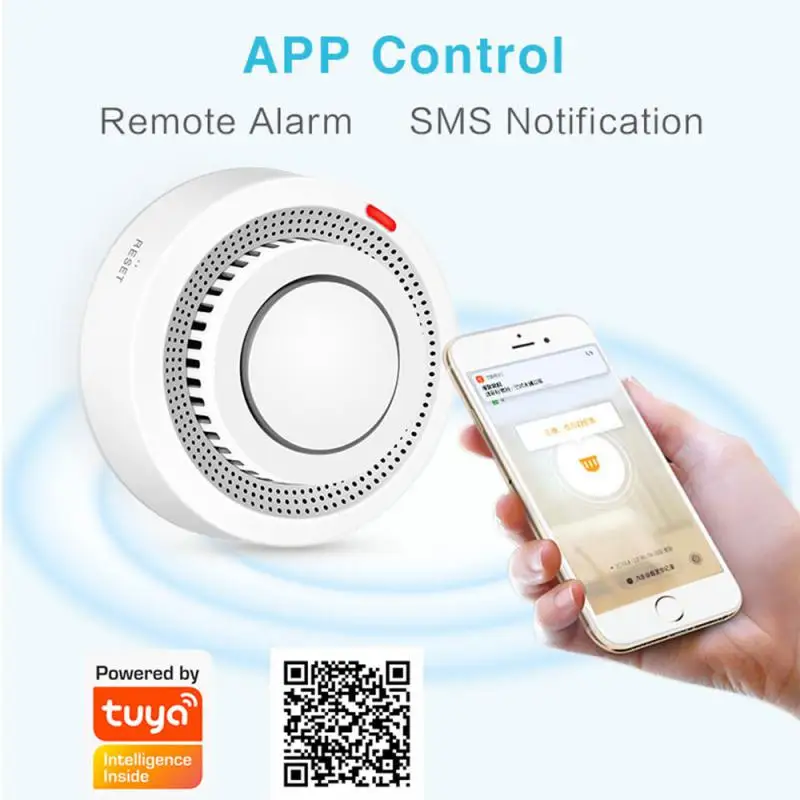 

Fire Voice Alarm Zigbee App Push Notifications And Control Work With Tuya Zigbee Hub Real-time Monitoring Smoke Detector