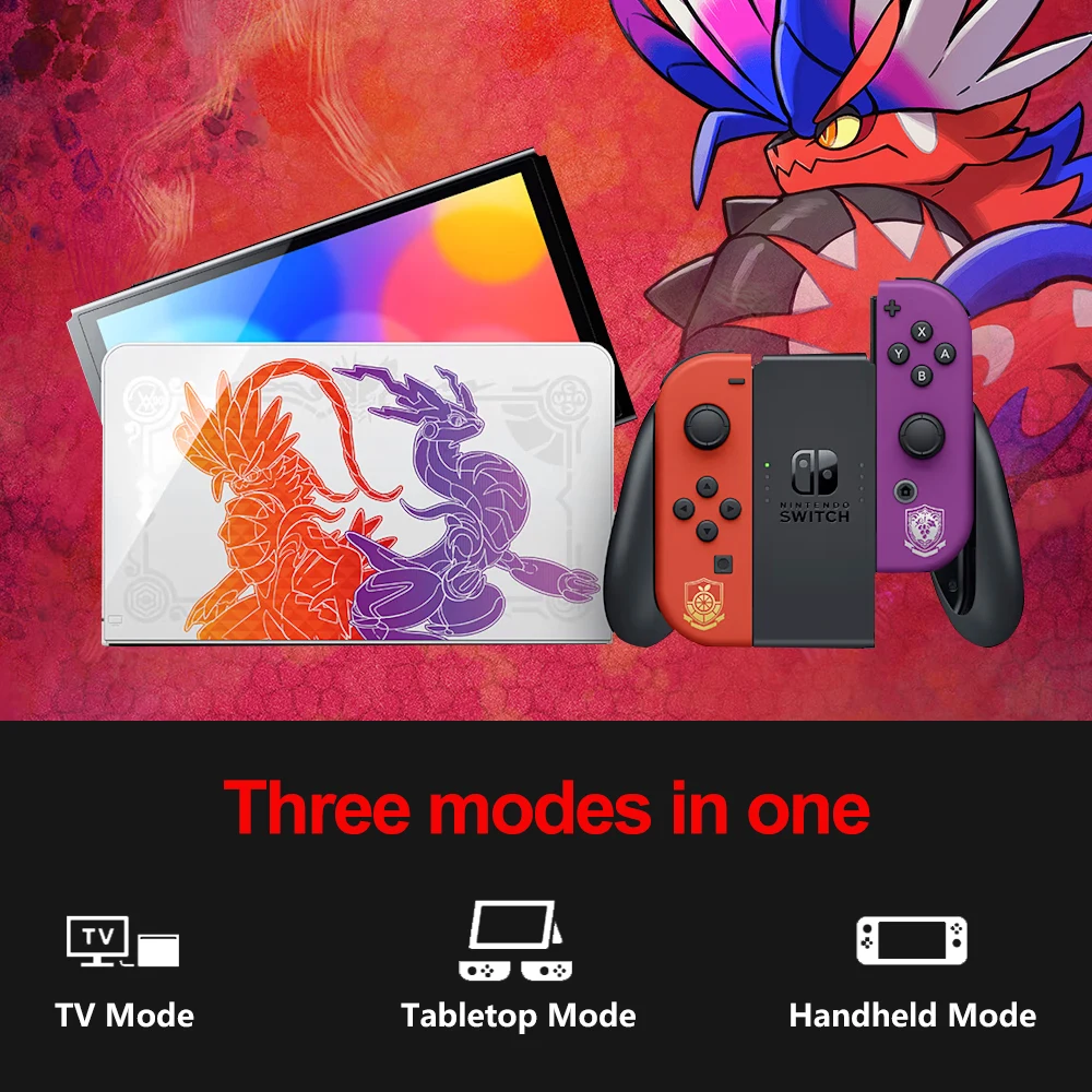 Kup Nintendo Switch OLED Pokemon Szkarłatna I Fioletowa Edycja Limitowana Kolorowa Konsola Do Gier Z 7 Cal Ekranem OLED Kup Nintendo Switch OLED Pokemon Szkarłatna I Fioletowa Edycja Limitowana Kolorowa Konsola Do Gier Z 7 Cal Ekranem OLED