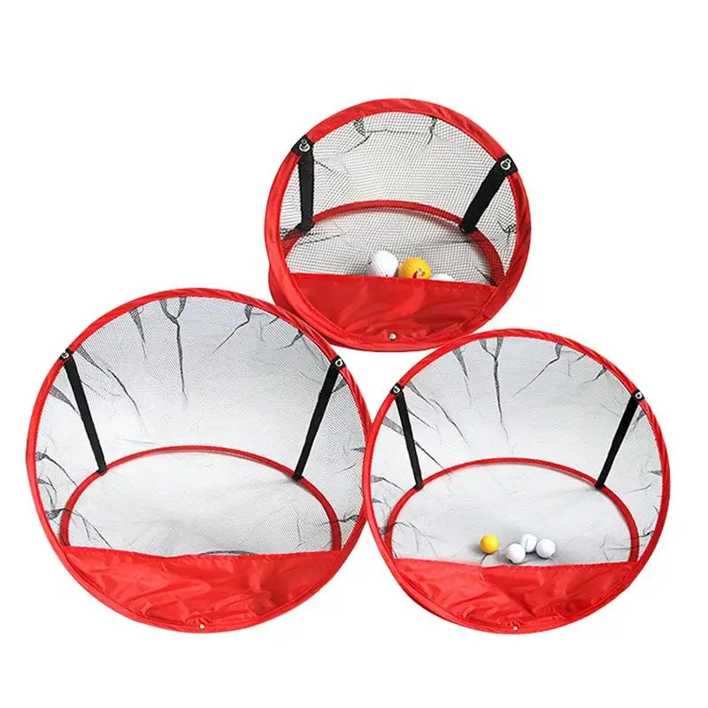 

3PCS Upgrade 3 In 1 Golf Chipping Practice Net Target System Training Aids With Carrying Case And 3 Rubber Tees