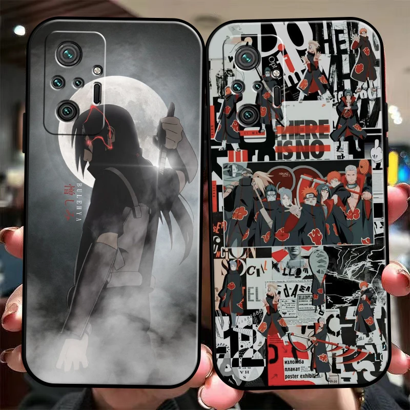

NARUTO Anime Phone Case For Xiaomi Redmi 9 10 9i 9AT 9T 9A 9C Note 9 9T 9S 10 Pro 10S 5G Carcasa Soft Black Back Coque