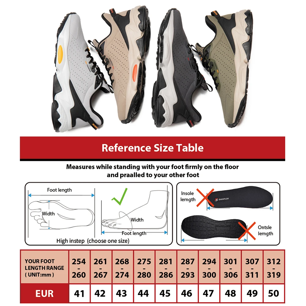 Baasploa Sneakers 2023 Men Lether Running Shoes Non-slip Breathable Casual Walking Shoes Comfortable Sneakers Male Shoes