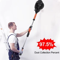 1380w electric drywall sander with led light no dust electric wall lime sander grinding machine power 215mm pole with sandpaper