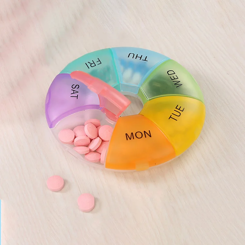 

1PC Portable Organizer Case PP Dispensing Medicine Box 7 Grids Medicine Box Pill Box Reusable Sturdy Durable High Quality