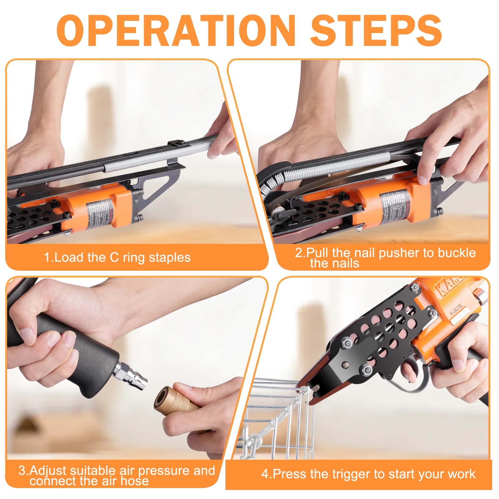 KAMSIN K-SC7E 15GA 3/4 &quotКорона C Кольцевой воздушный пистолет для гвоздей промышленный