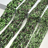 wholesale 234mm natural epidote zoisite stone beads tiny faceted rubys zoisites beads for jewelry making necklace bracelet 15