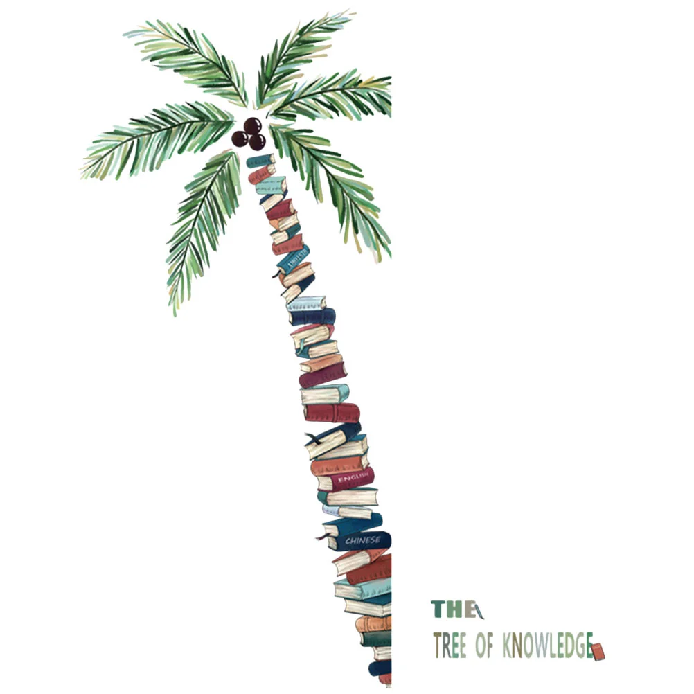 

Wall Decor Tree Classroomdecal Jungle Library Sticker Book Walls Decals Bookds Schooldecorations Theme Paper Knowledge Stickers