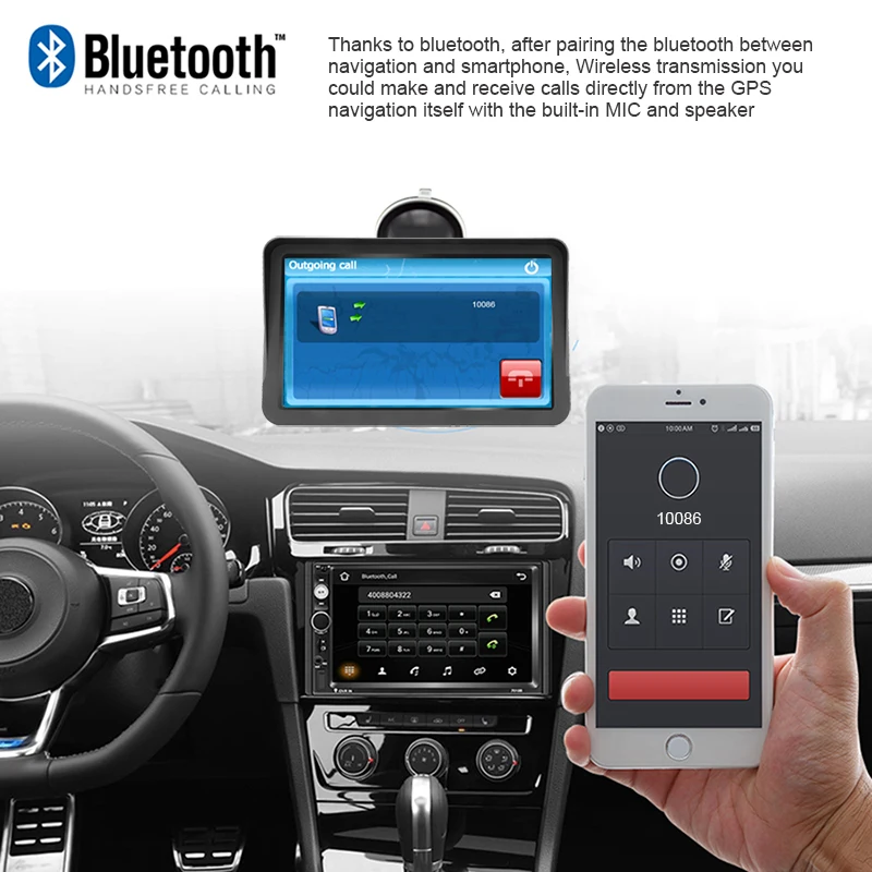 Автомобильный GPS-навигатор HD 9 дюймов 8G + 256 МБ FM Bluetooth карта AVIN спутниковая