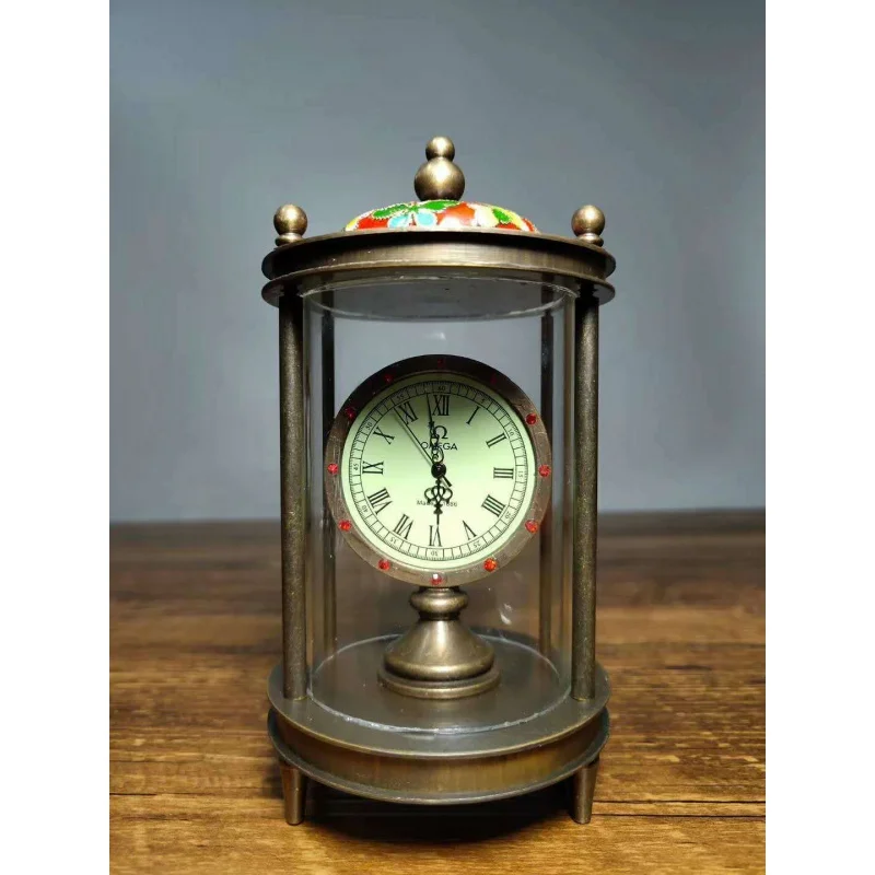 

Collect Chinese Bronze Cloisonne Enamel Top Mechanical Desk Clock (Workability)