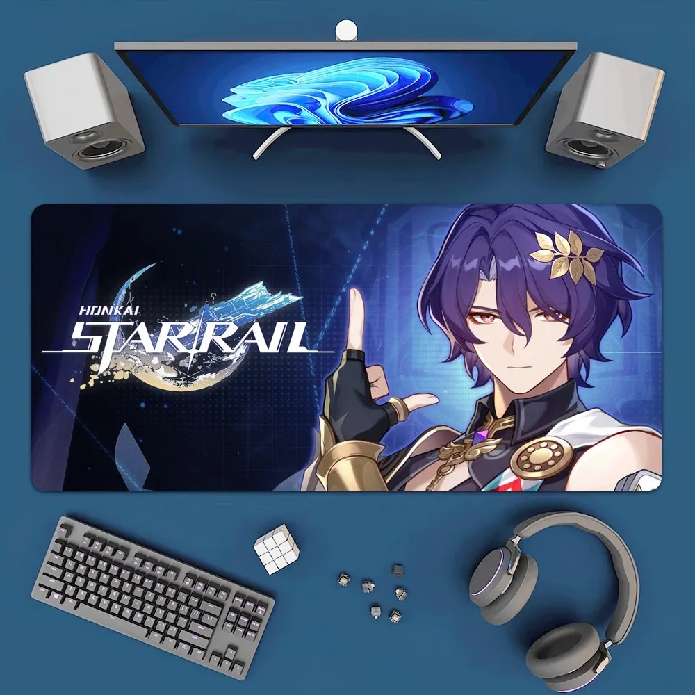 Коврик для мыши Honkai с антискользящим покрытием офисный большой резиновый коврик