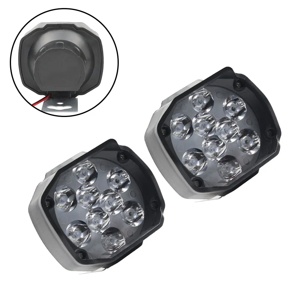 

12V DC Led Light Motorcycle Headlight With Button Switch 3030LED 9 LED With Switch 2pcs Led Light For Motorcycle
