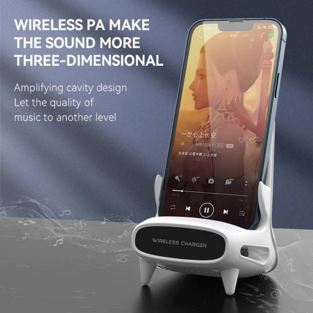 Wireless Fast Charging Desktop Vertical Portable Fast Charging Mobile Phone Holder Support Universal Mobile Phone Flat Desktop