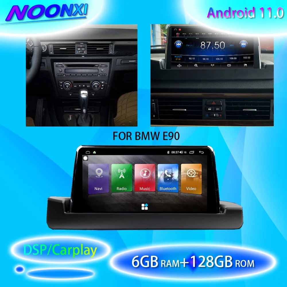 

Автомагнитола для BMW 3 серии E90 318i 320i E91 E92Tesla, стерео, Bluetooth, мультимедийный плеер, GPS, DVD, Carplay, 8 ГБ + 256 ГБ IPS