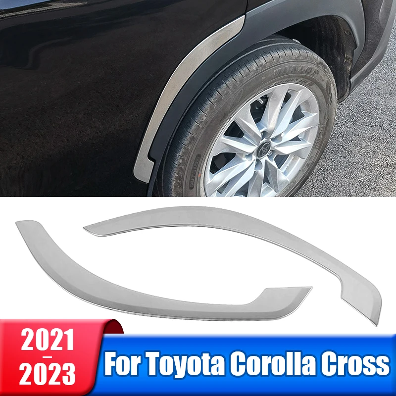 

Car Wheel Rim Eyebrow Protector Wheel Arch Mouldings Trim Cover For Toyota Corolla Cross XG10 2021 2022 2023 Accessories