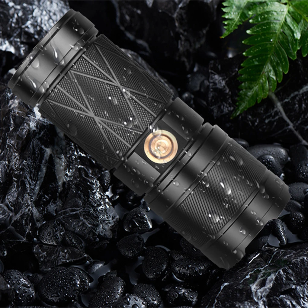 

Flashlight Poratable Battery Indicator Micro Lamp Press Switch USB Recharging Sturdy Outdoor Lighting Camping Hiking 1910