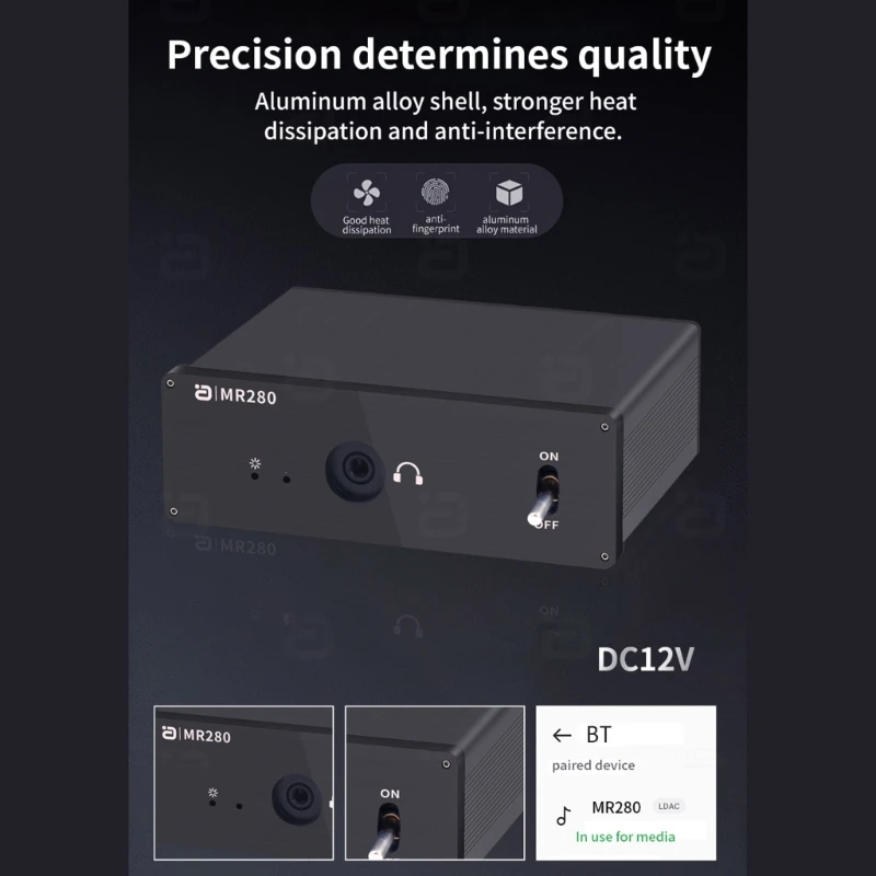 Аудиоприемник High Pass QCC5125 Высокое разрешение aptX Коаксиальное волокно 3 5 Выход